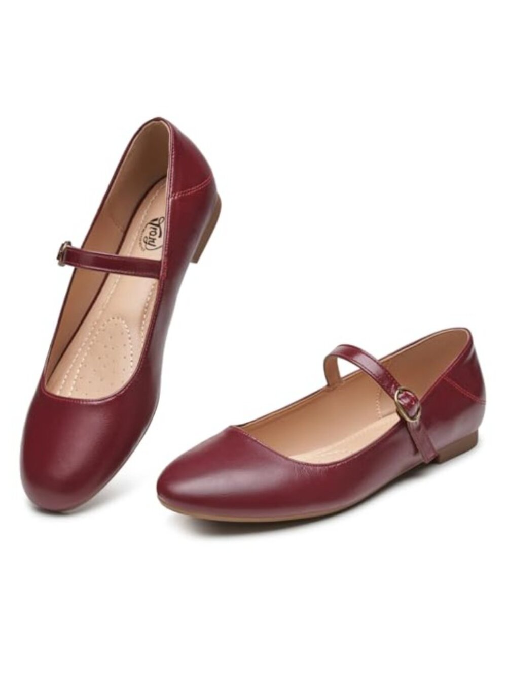 Mary Jane Ballet Flats Round Toe Buckle Strap Comfort Dress Shoes